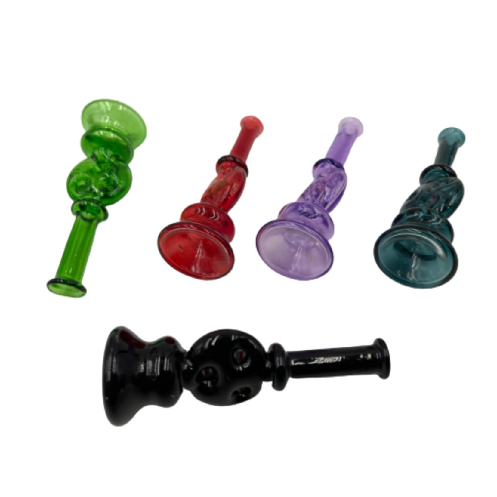 3” Middle 3 Hole Colored Big Bowl Glass Chillum