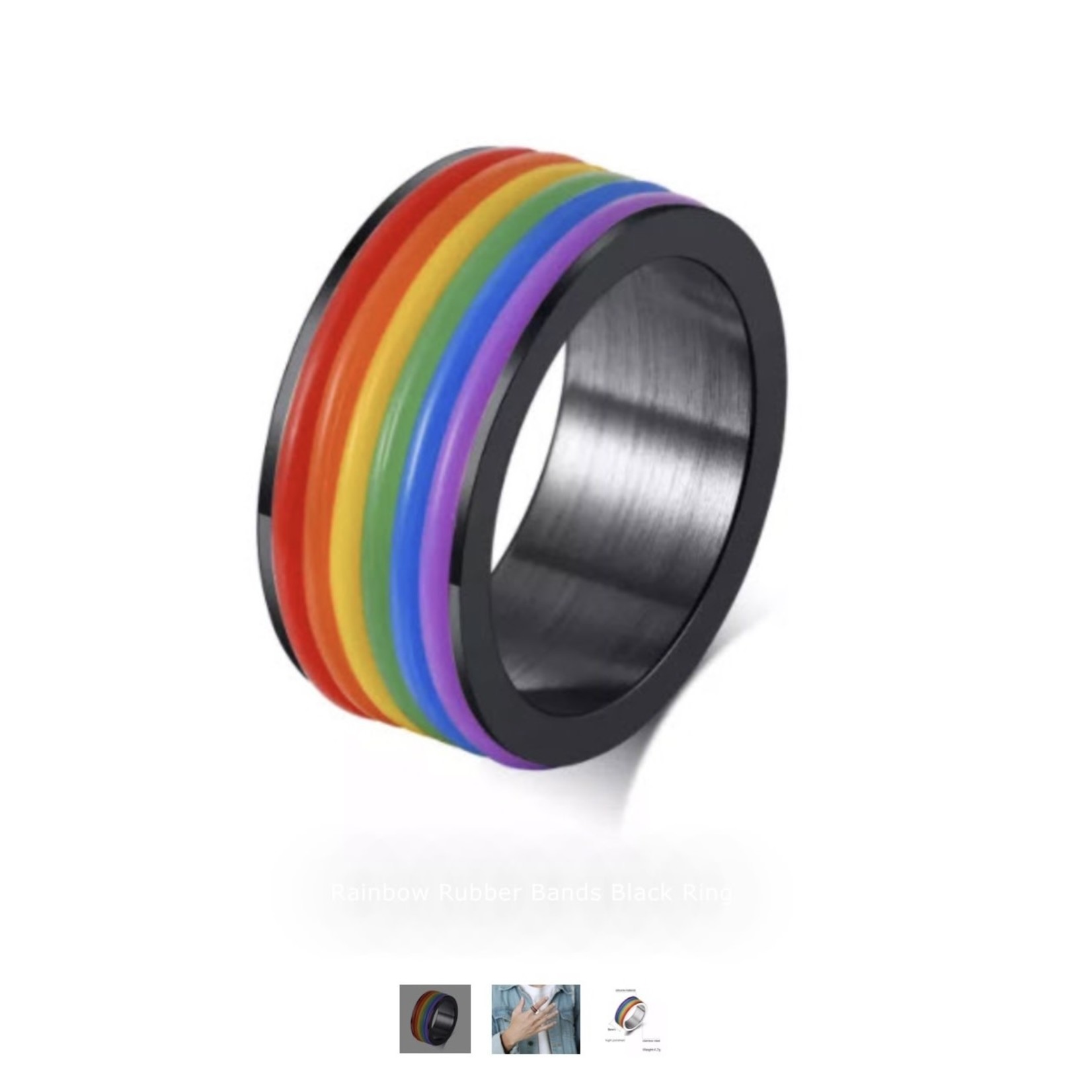 Rainbow Depot Rainbow Rubberband Ring