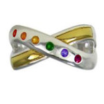 Rainbow Depot Rainbow Eternity Bands Ring