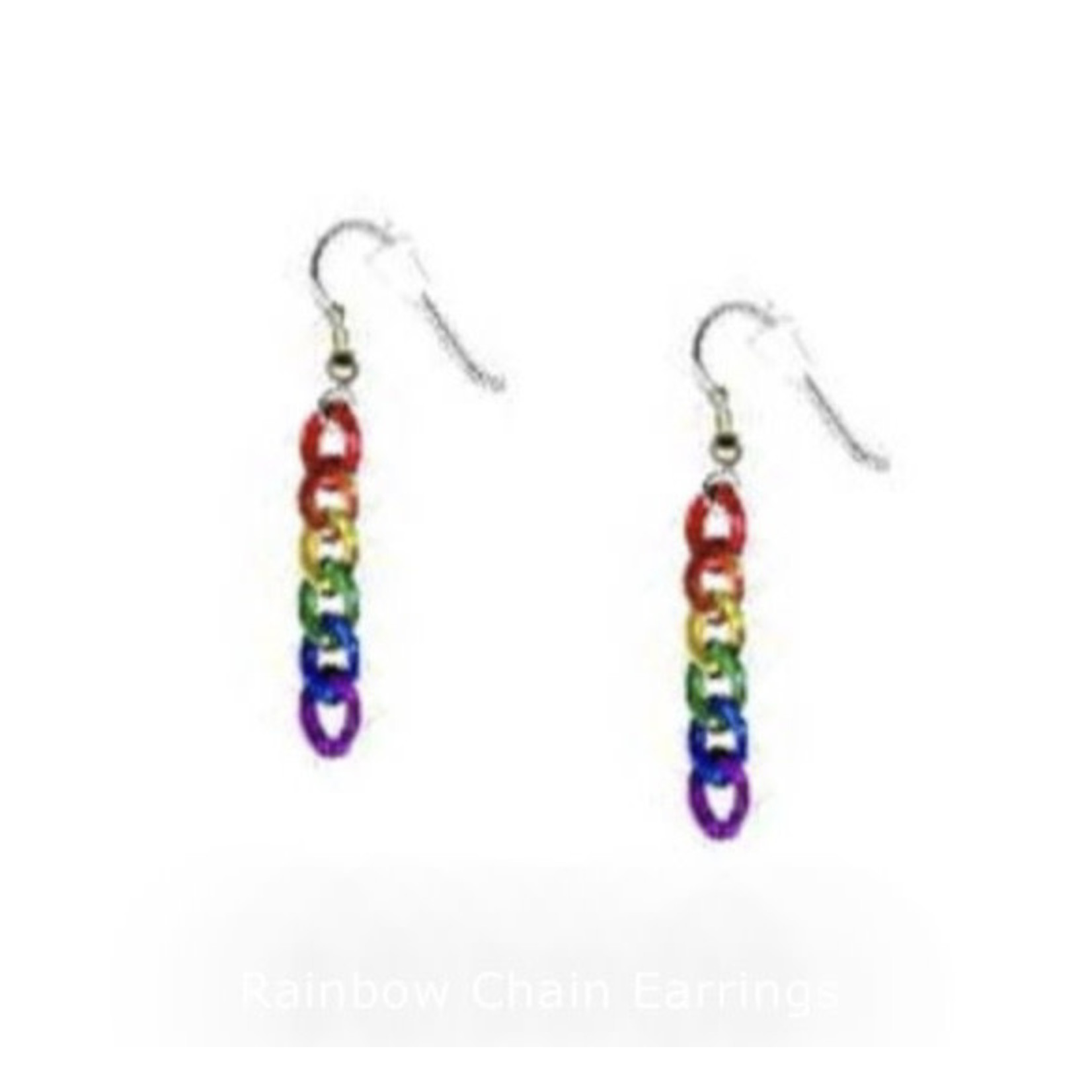 Flying Monkey Rainbow Chain Earrings