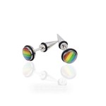 Flying Monkey Stainless Steel Rainbow Earrings