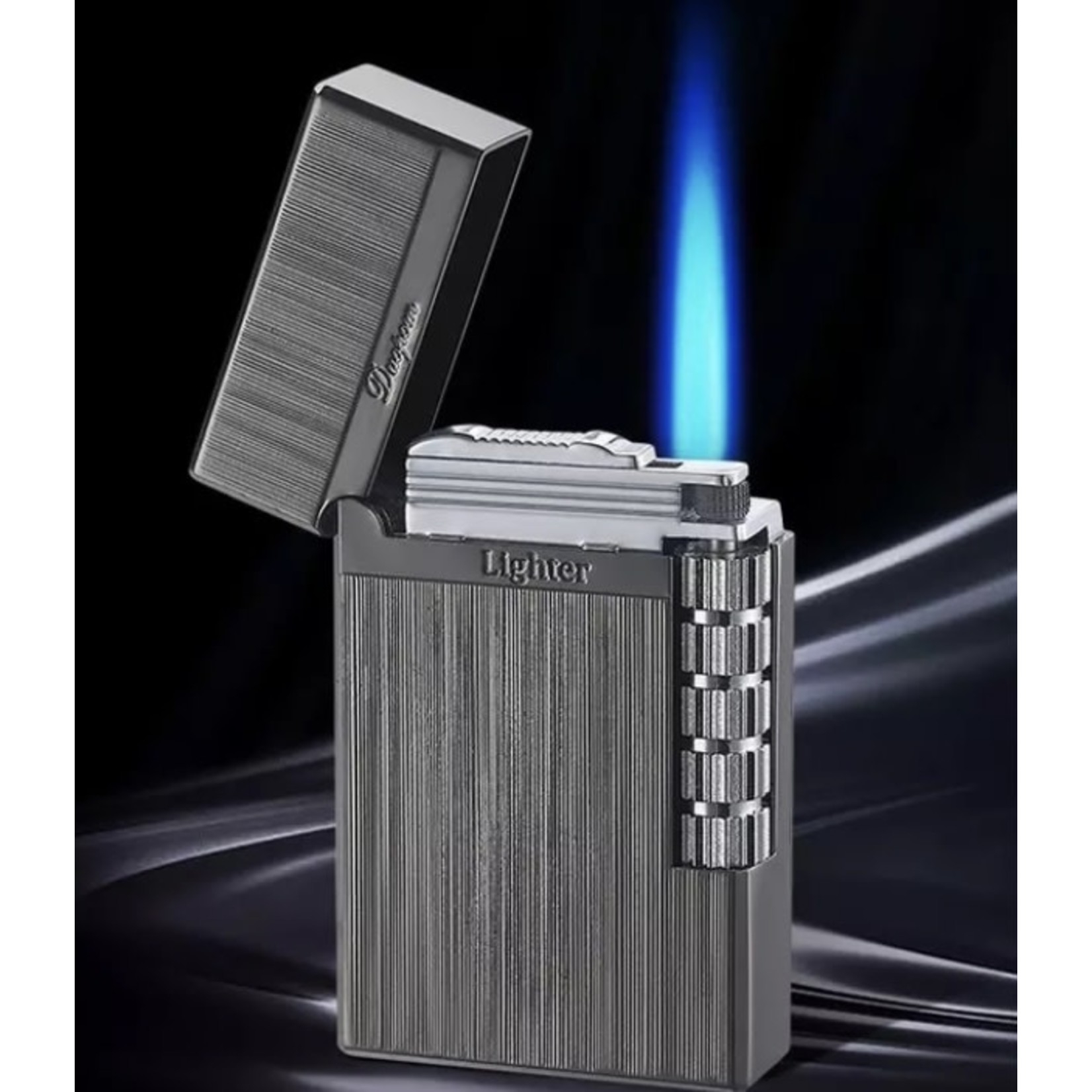 Loudly Loudly Gas Lighter Square Metal Sideslip Mini Lighters