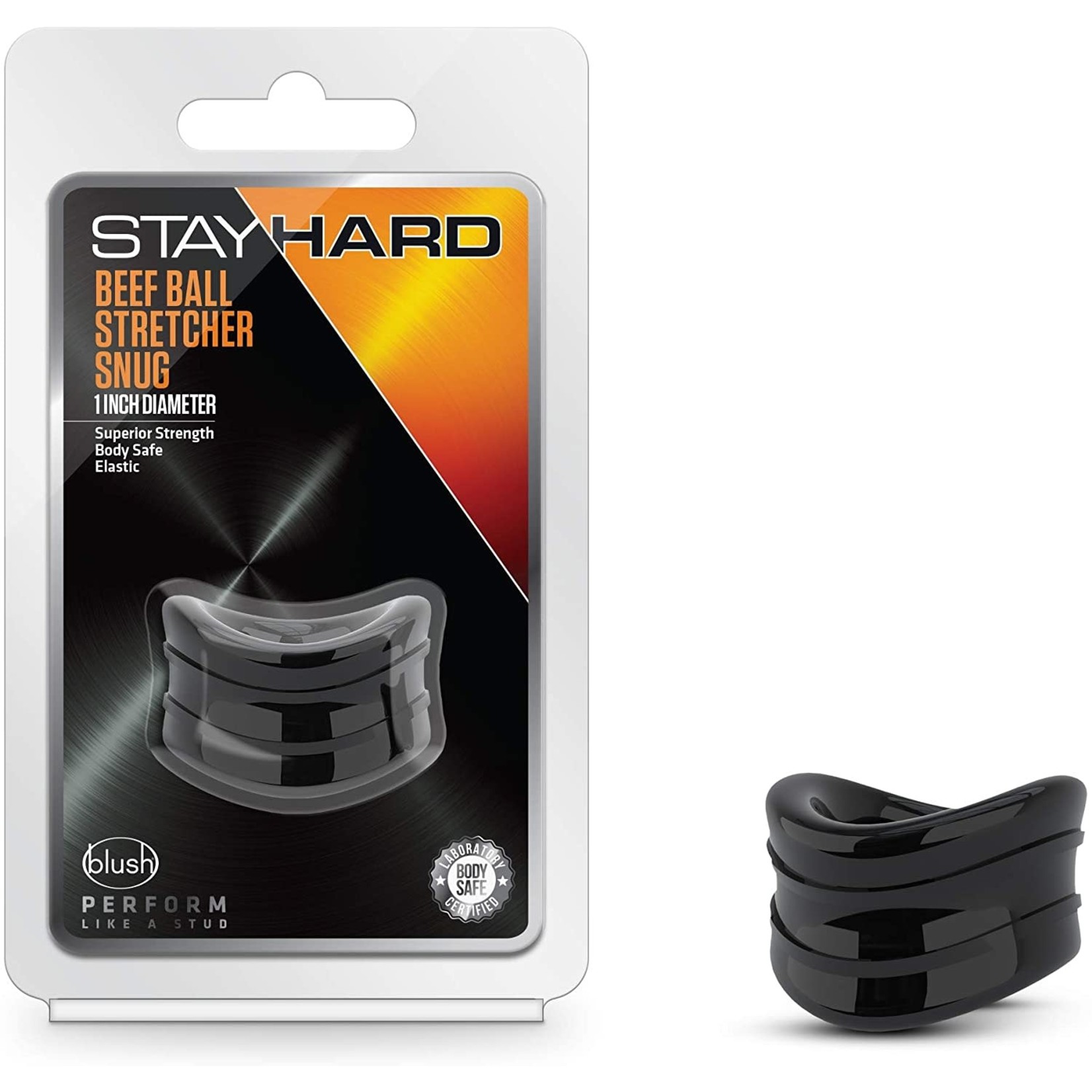 Stay Hard Stay Hard - Beef Ball Stretcher Snug (1 inch Diameter)- Black