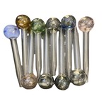 Clear Oil Pipe w/ Comfort Mouth Piece - Assorted Colors