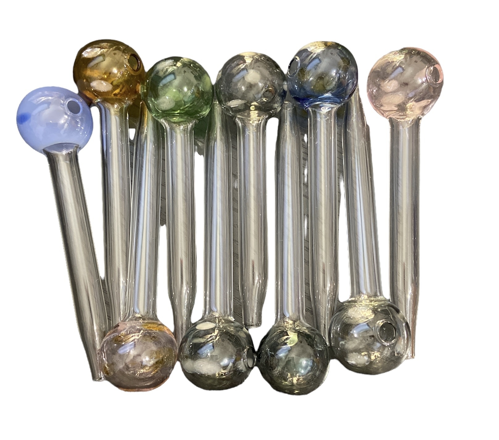 Clear Oil Pipe w/ Comfort Mouth Piece Assorted Colors C&J Hammer Hard Accessories