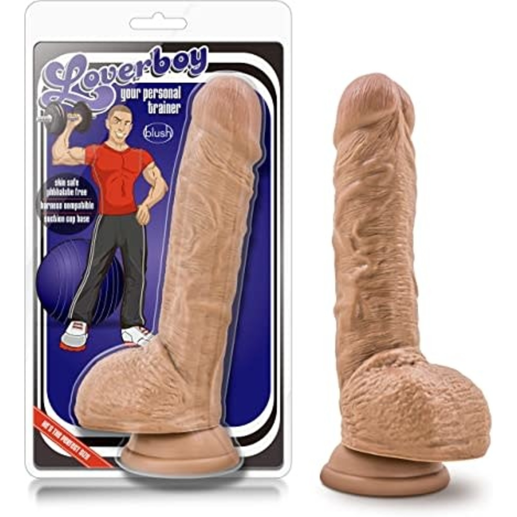 Loverboy CoverBoy - Your Personal Trainer Dildo with Balls - 9" Caramel