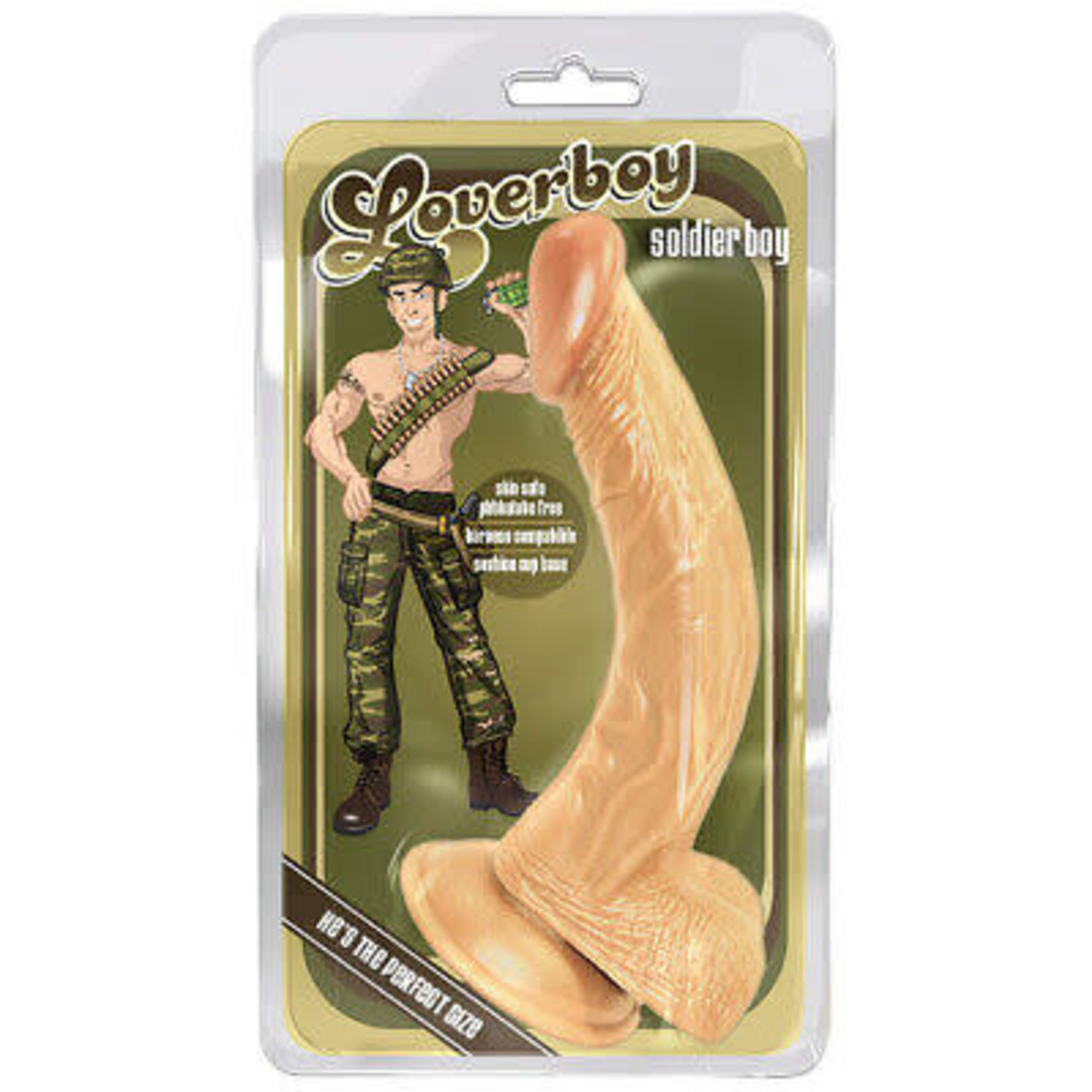 Loverboy Loverboy - "Soldier Boy" Dildo with Balls - 8" Vanilla”
