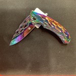 Rainbow Flame Pocket Knife