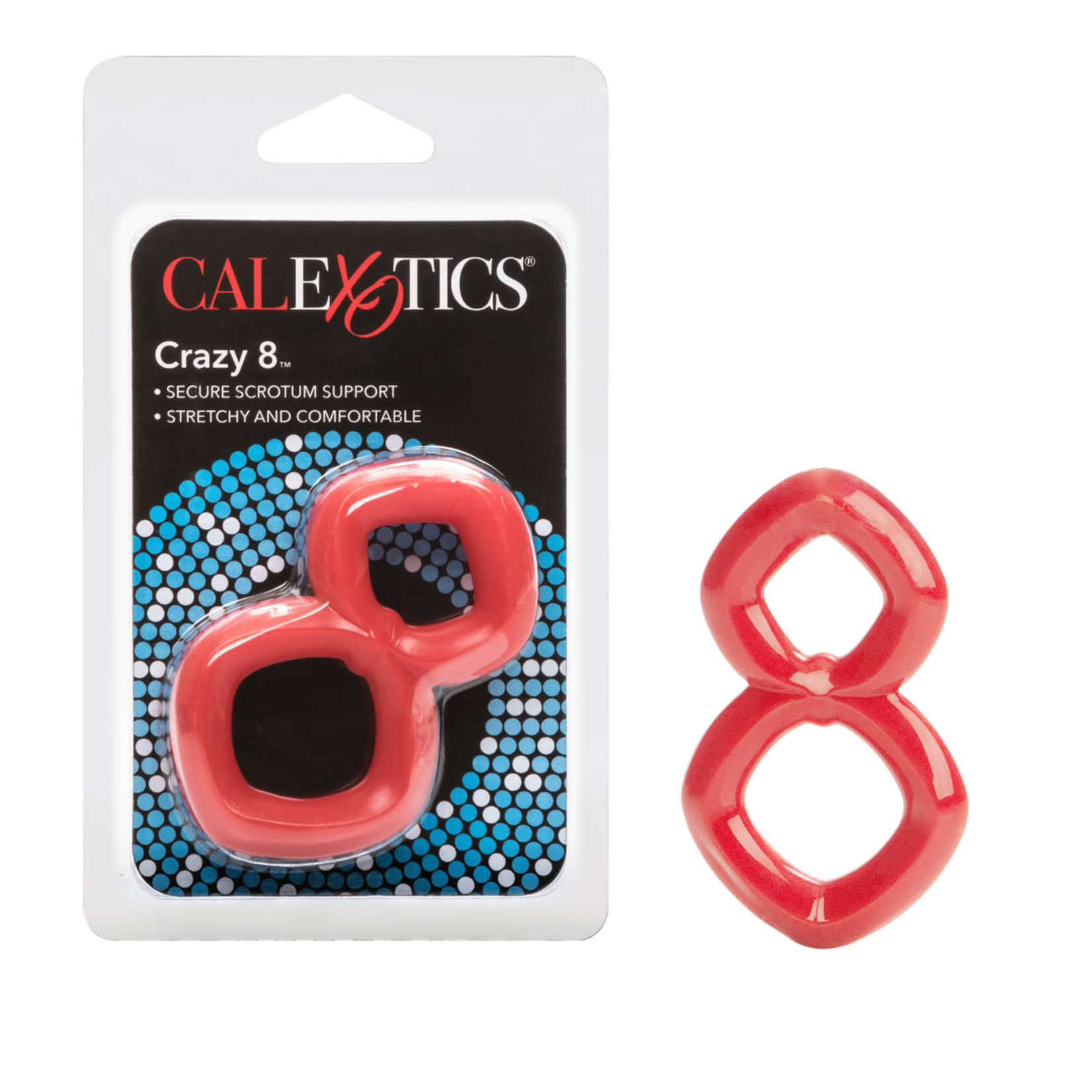 Calexotics Cale Exotic - Crazy 8 Cock Ring -  Red