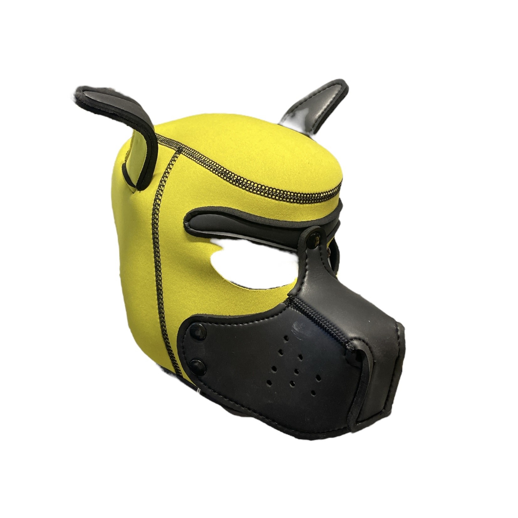 Kookie Kookie - Neoprene Pup Mask Black Hood with Colored Snout