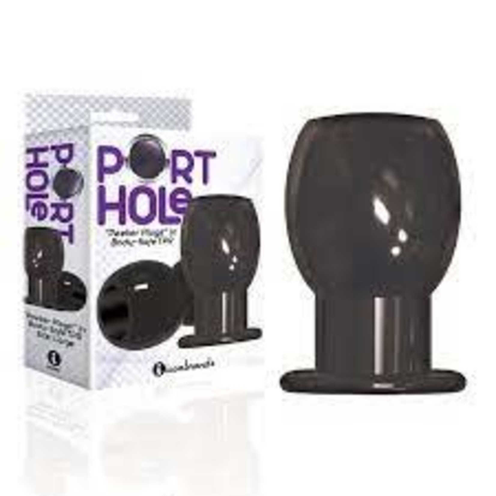 Icon Icon Port Holes Hollow Butt Plug- Black