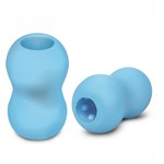 ZOLO ZOLO Squeezable Mini Double Bubble Masturbator - Blue