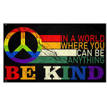 Ceosande “Be Kind” Pride Flag 3’x5’