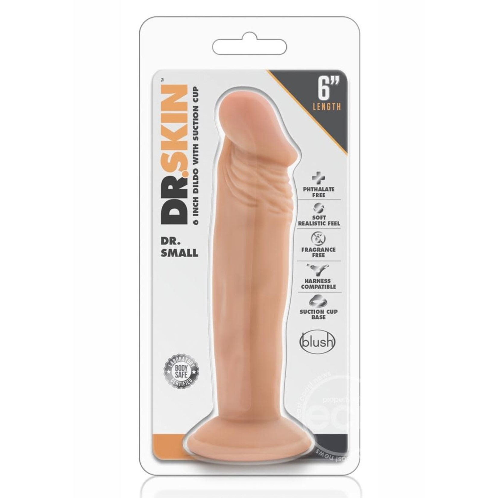 Blush Dr. Skin 6" Dildo with Suction Cup- Beige