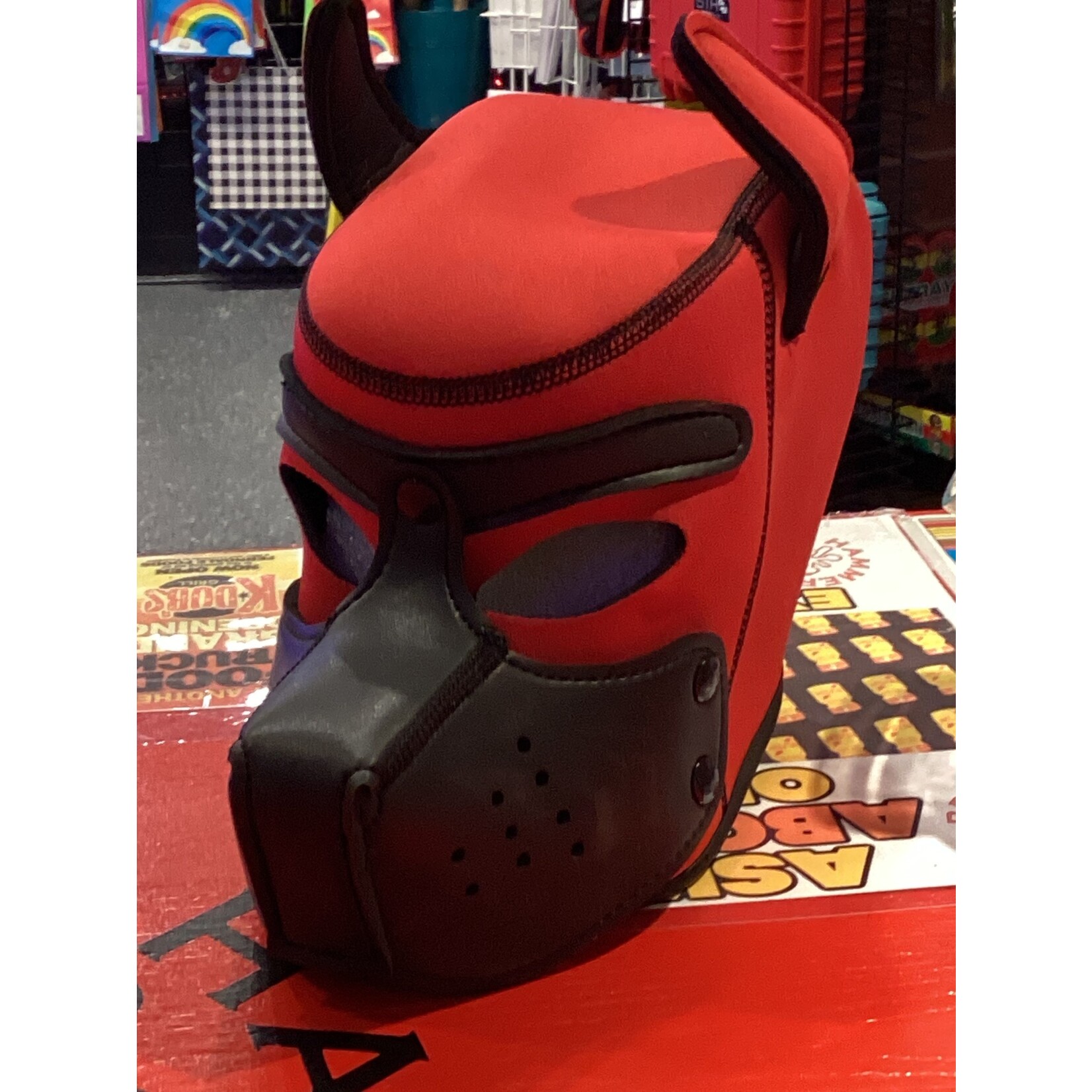 Kookie Neoprene Pup Mask Black Hood with  Colored Snout or Colored Hood with Black Snout