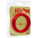 SI Novelties Wide Silicone Donut - Red - 2-Inch Diameter