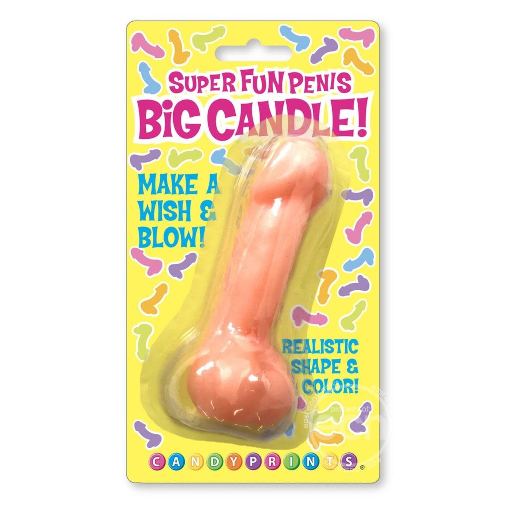 Little Genie Productions Candy Prints Super Fun Penis Big Candle Pink