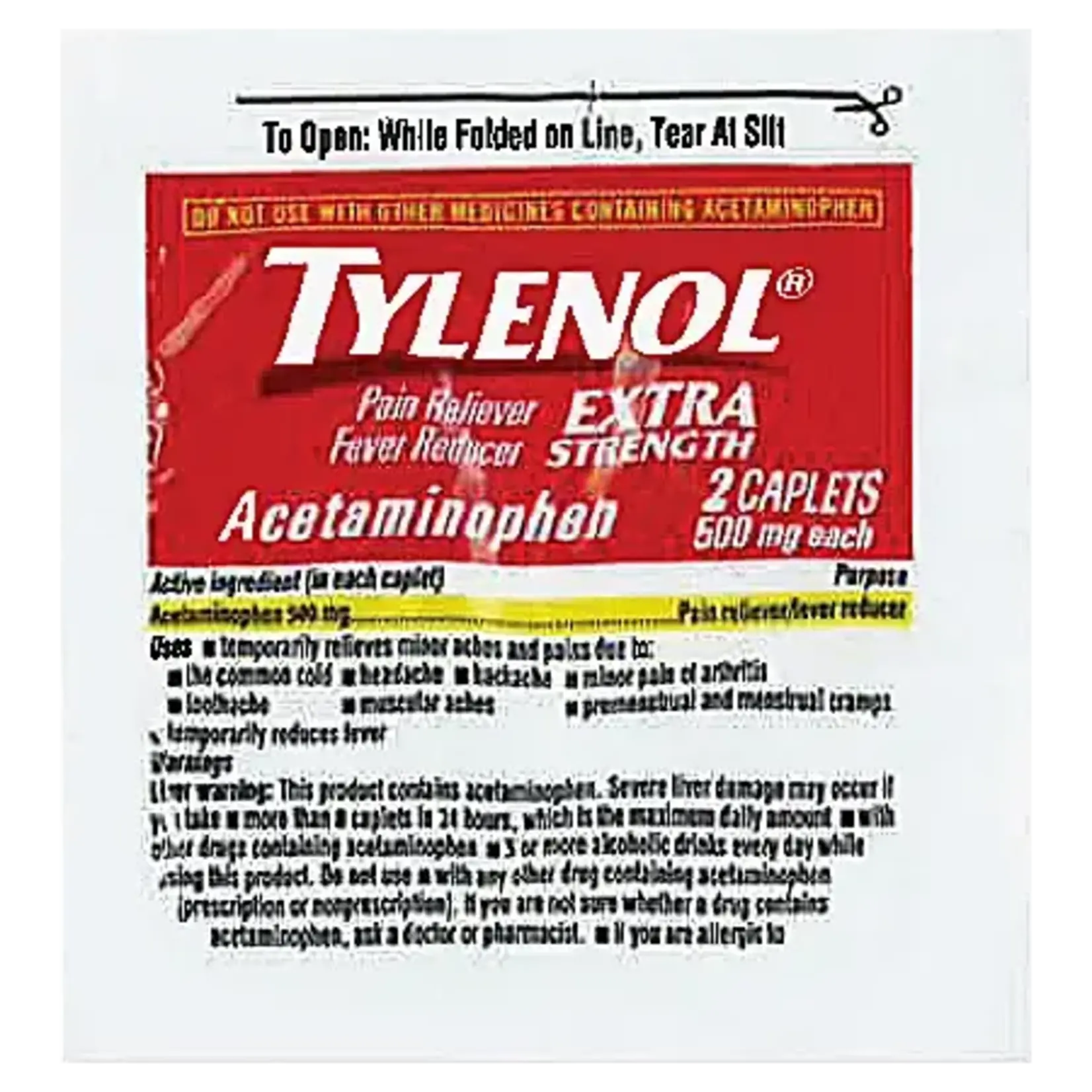 Tylenol Tylenol Packets - 2 Caps 500mg Each
