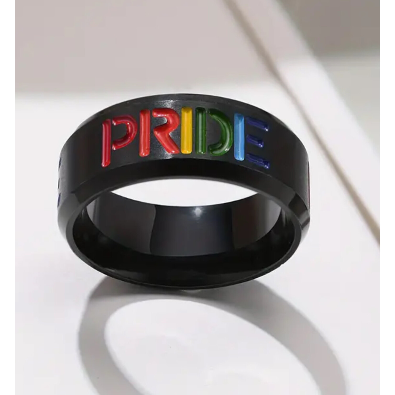 Black "PRIDE" Ring