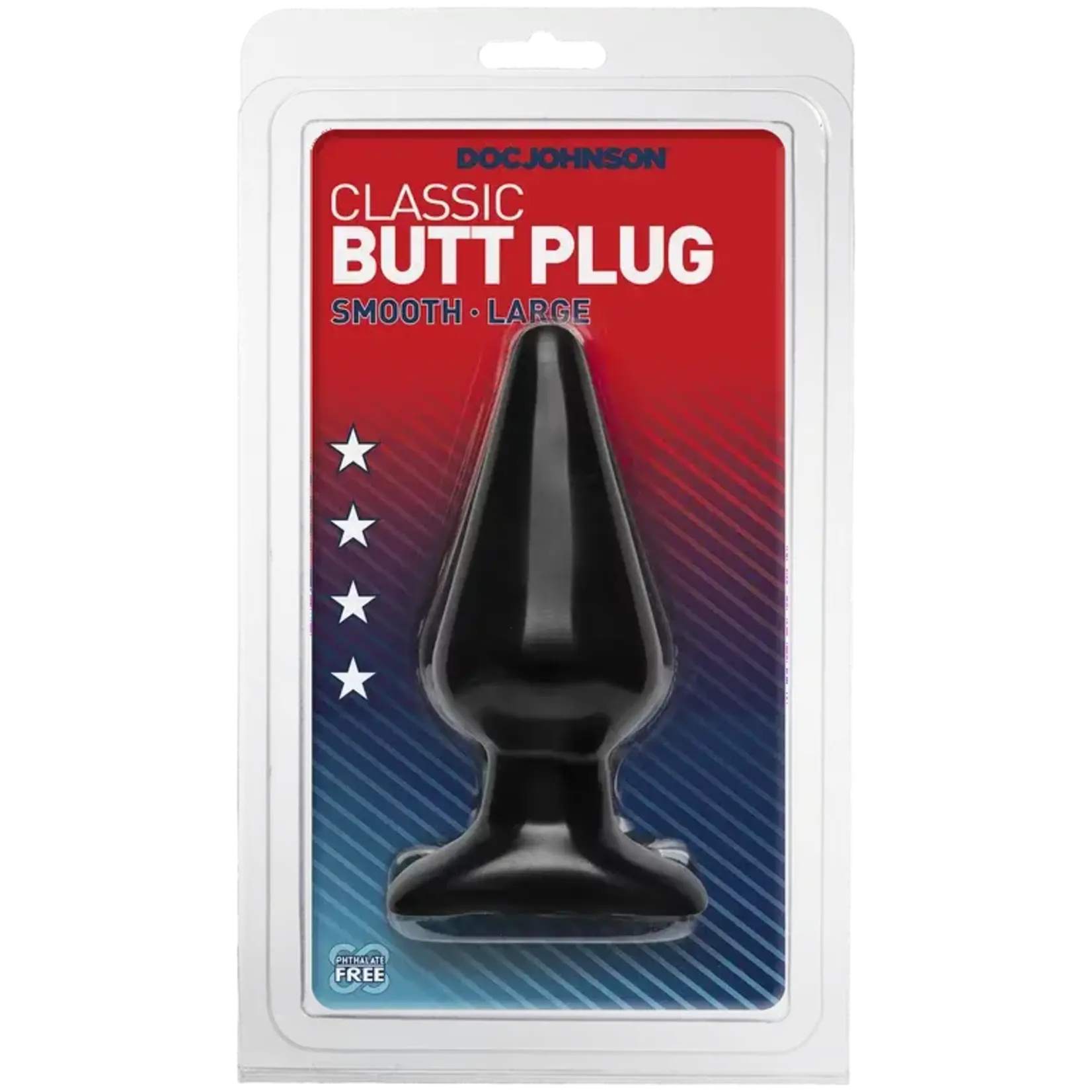 Doc Johnson Doc Johnson Classic Butt Plug - Large Black
