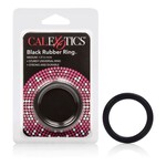 Calexotics Black Rubber Cock Ring- Medium - Black