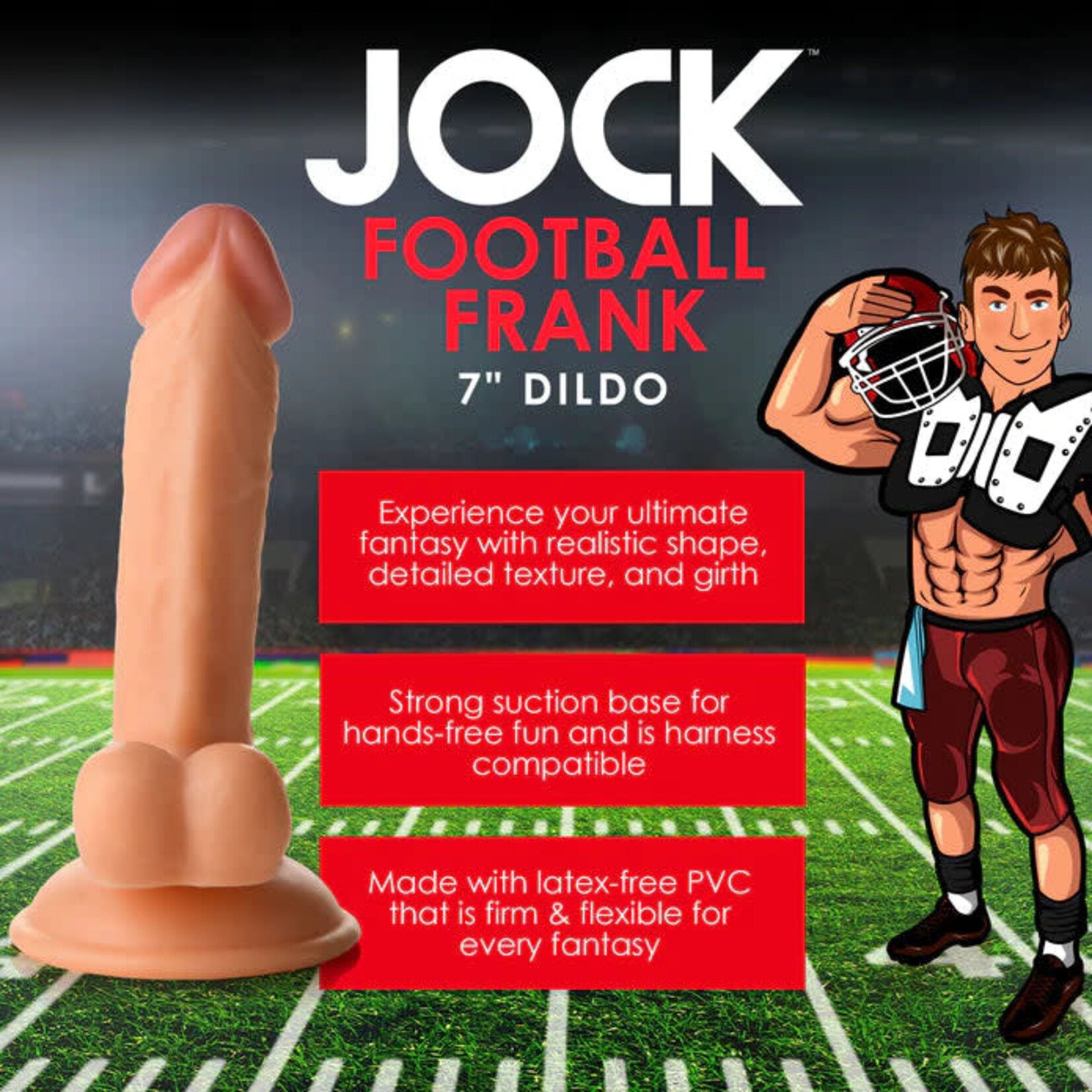 Curve Toys Fantasy Jock - Football Frank 6.75” Dildo