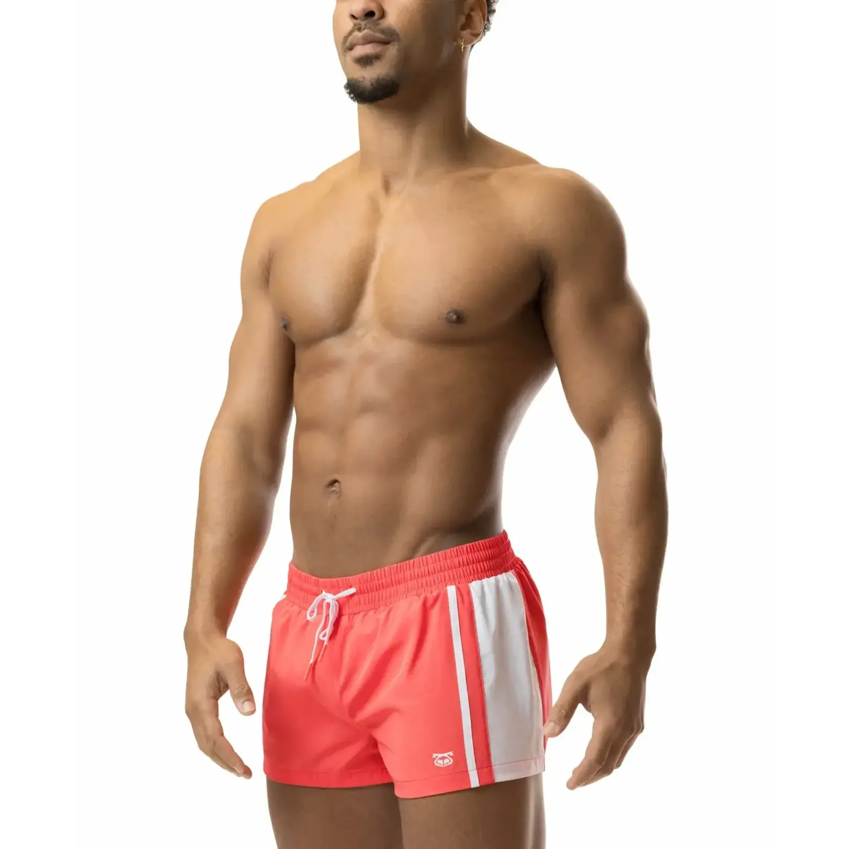 Nasty Pig Nasty Pig Diver Swim Trunk-White/Coral