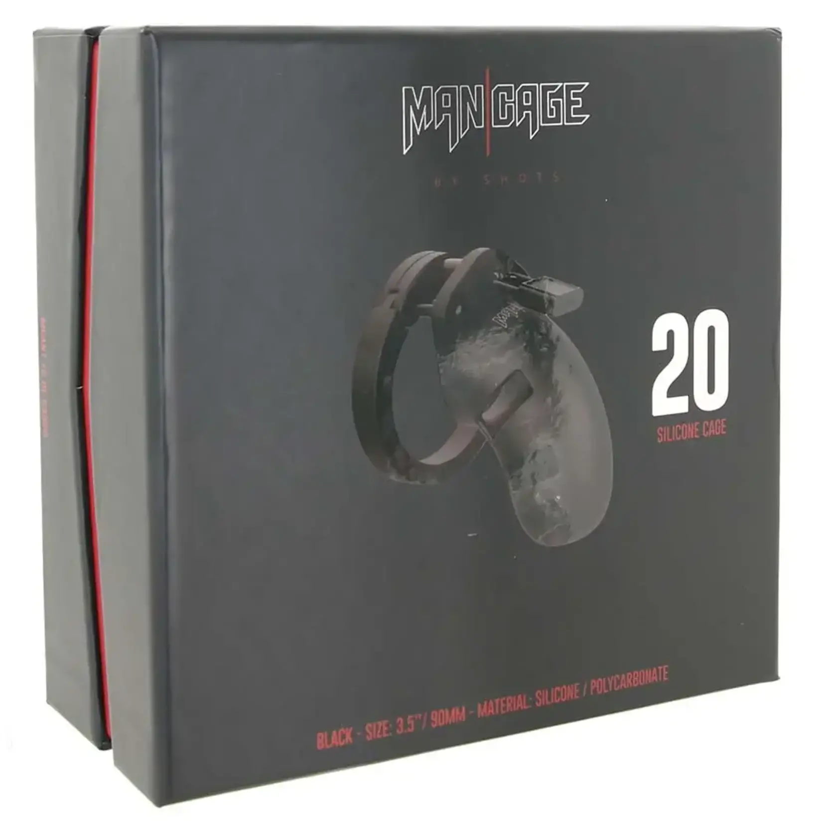 Man Cage ManCage - 3.5" Cock Cage Model 20 - Black