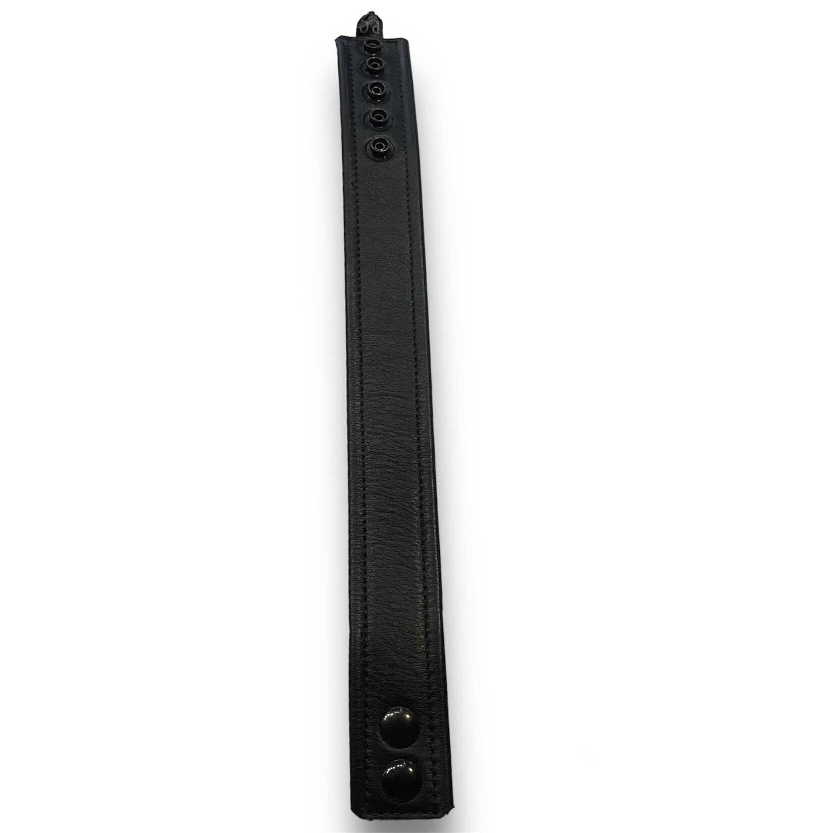 P&C Creations P&C Creations 1.5” Black Leather Armband w/Black Snaps