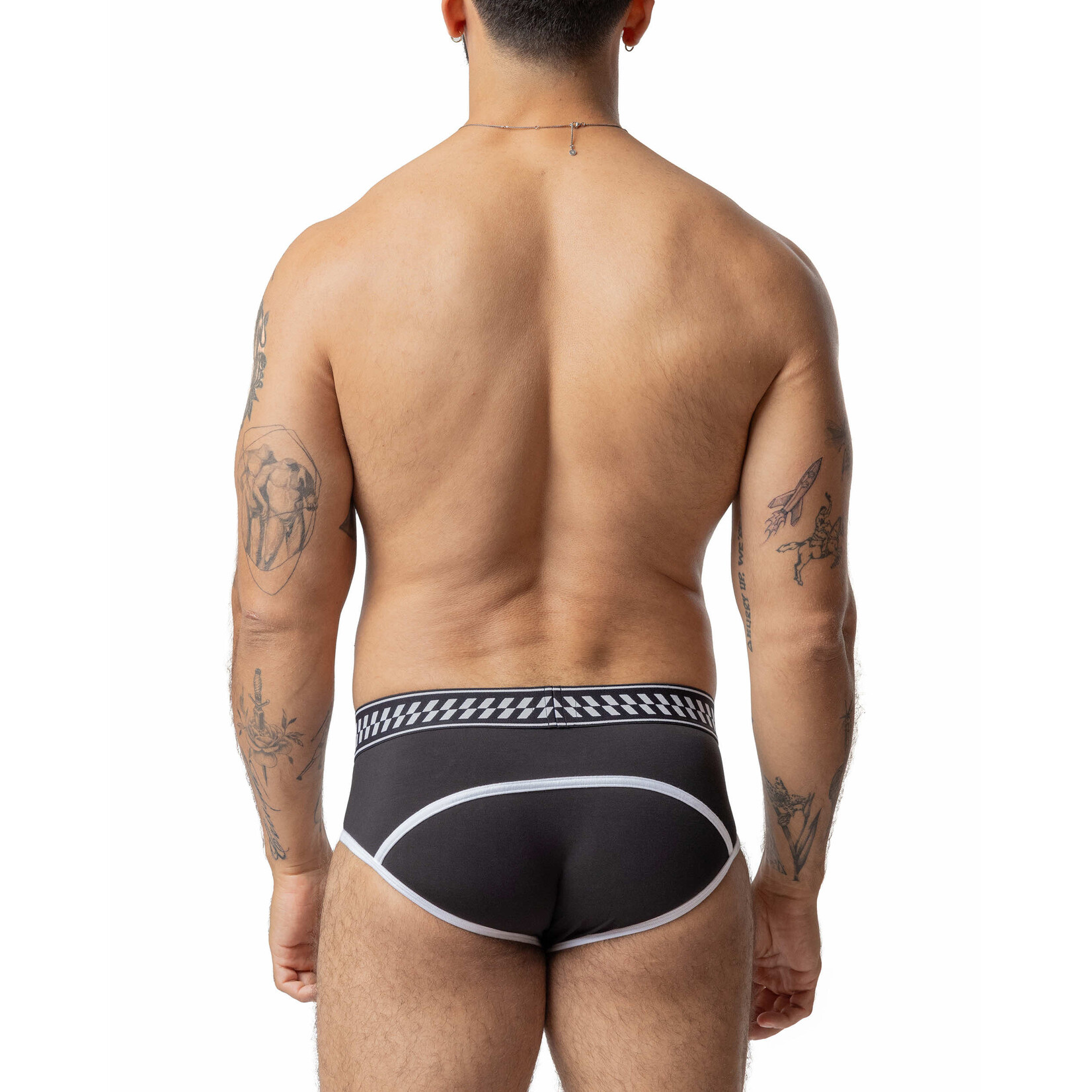 Nasty Pig Nasty Pig Chase U-Front Brief- Black/White