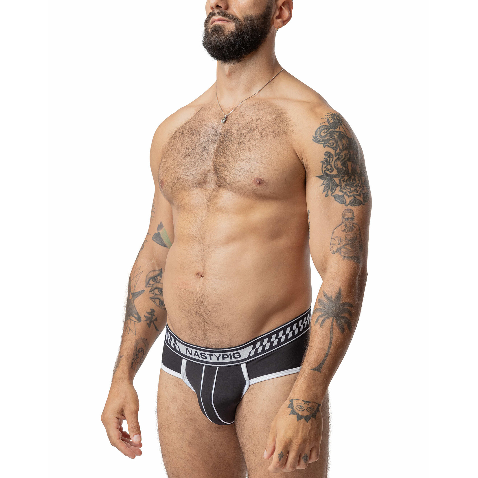 Nasty Pig Nasty Pig Chase U-Front Brief- Black/White