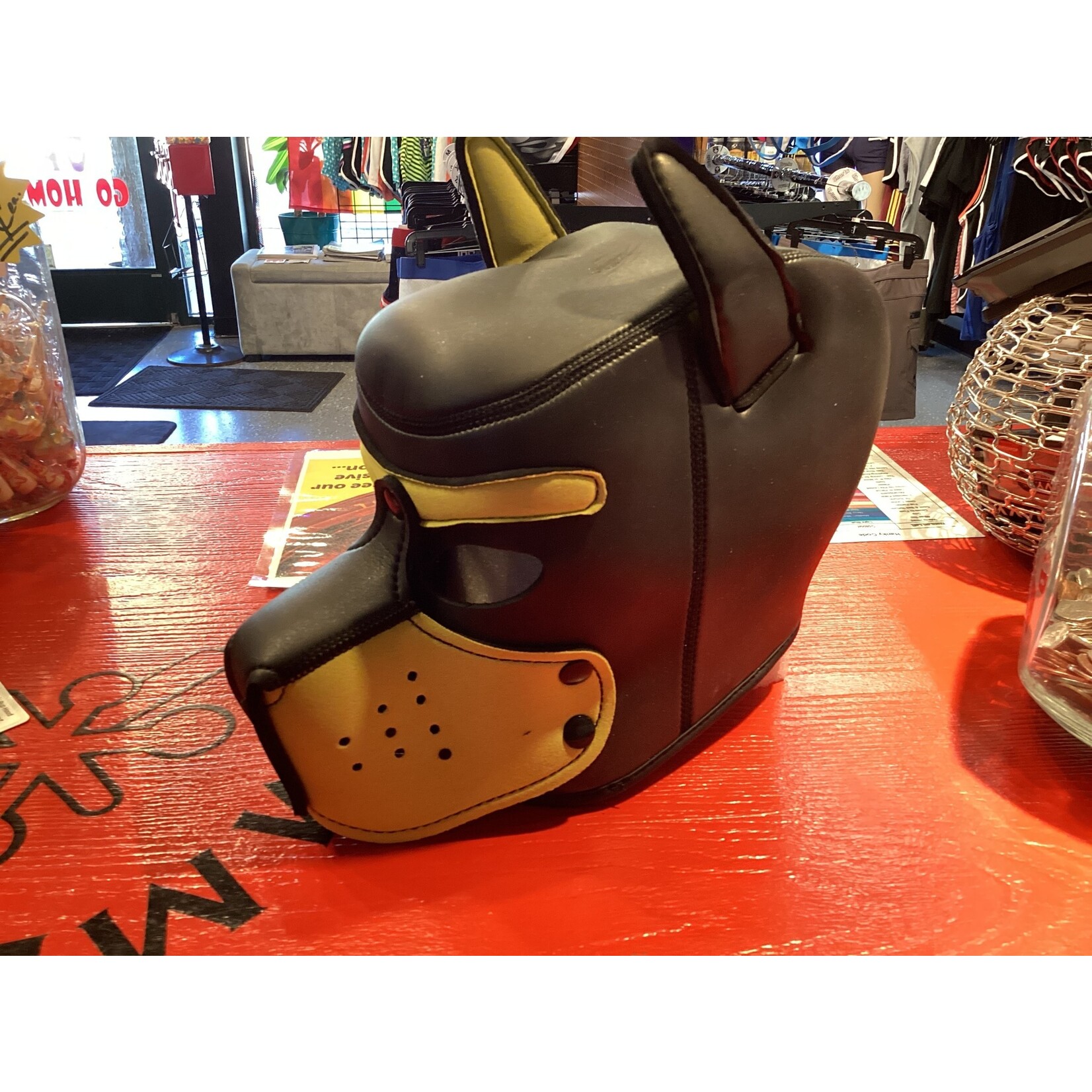 Kookie Neoprene Pup Mask Black Hood with  Colored Snout or Colored Hood with Black Snout