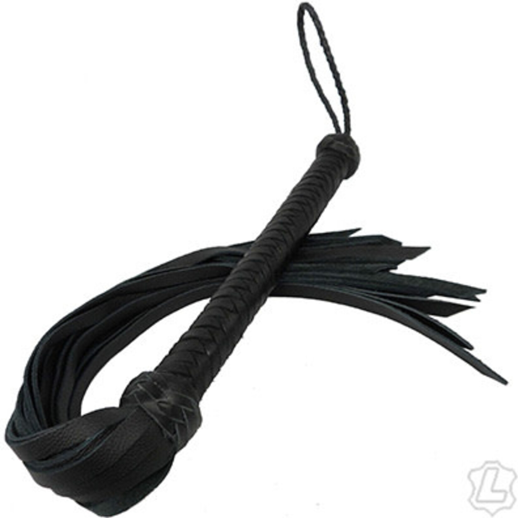 Kookie Kookie - Black Leather Long Handle Flogger
