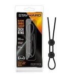 Stay Hard Stay Hard Silicone Double Loop Cockring Black