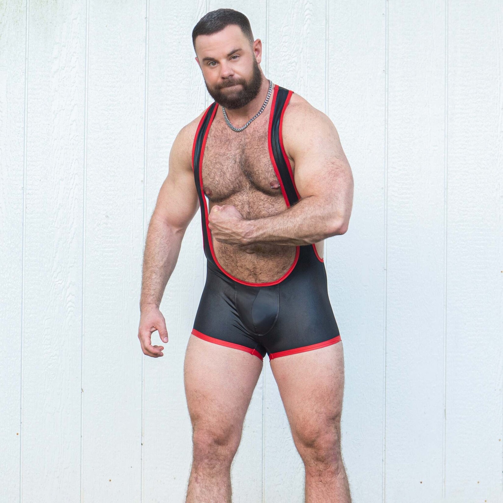 Gruff Pup Gruff Pup Impulse Singlet- Black/Red