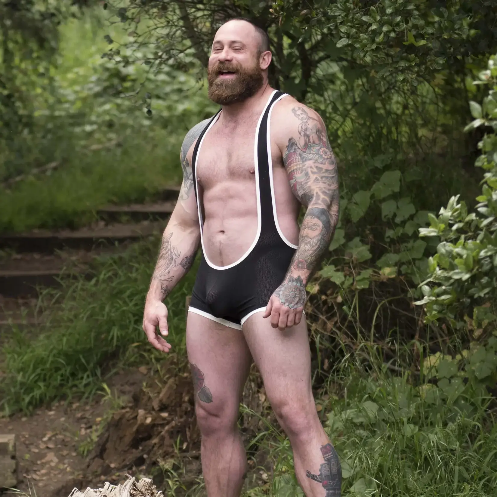 Gruff Pup Gruff Pup Mesh Pro Singlet- Black/White