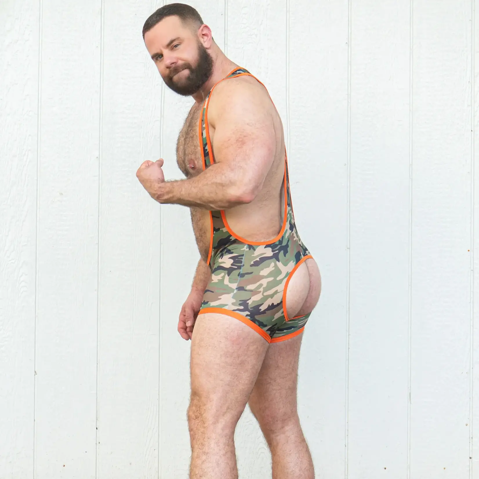 Gruff Pup Gruff Pup Combat Assless Singlet - Army Camo