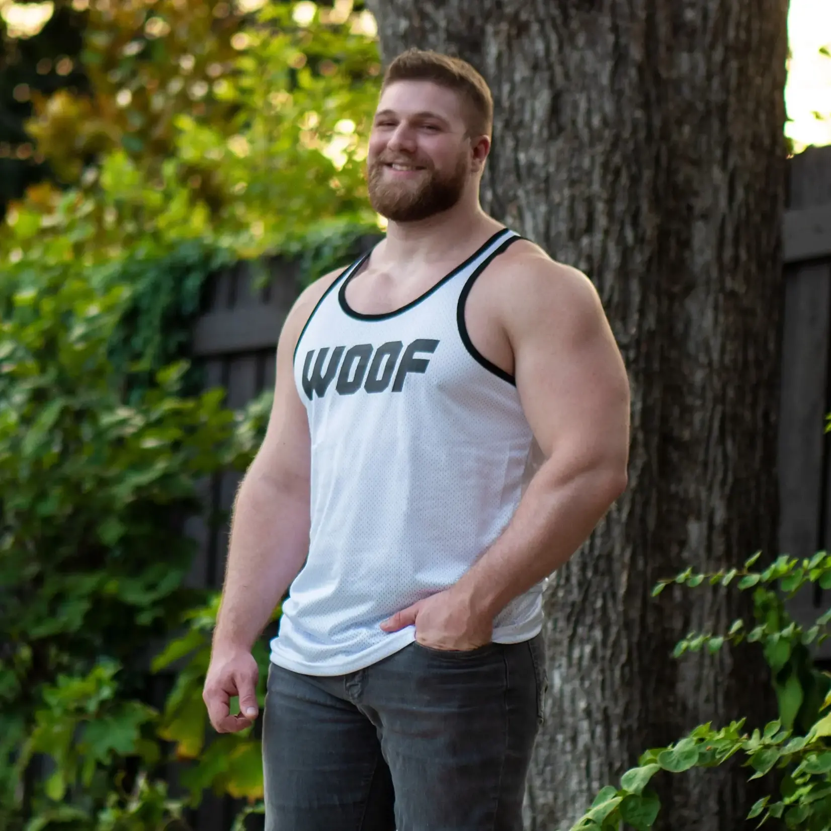 Gruff Pup Gruff Pup Air Tank :“Woof” - White