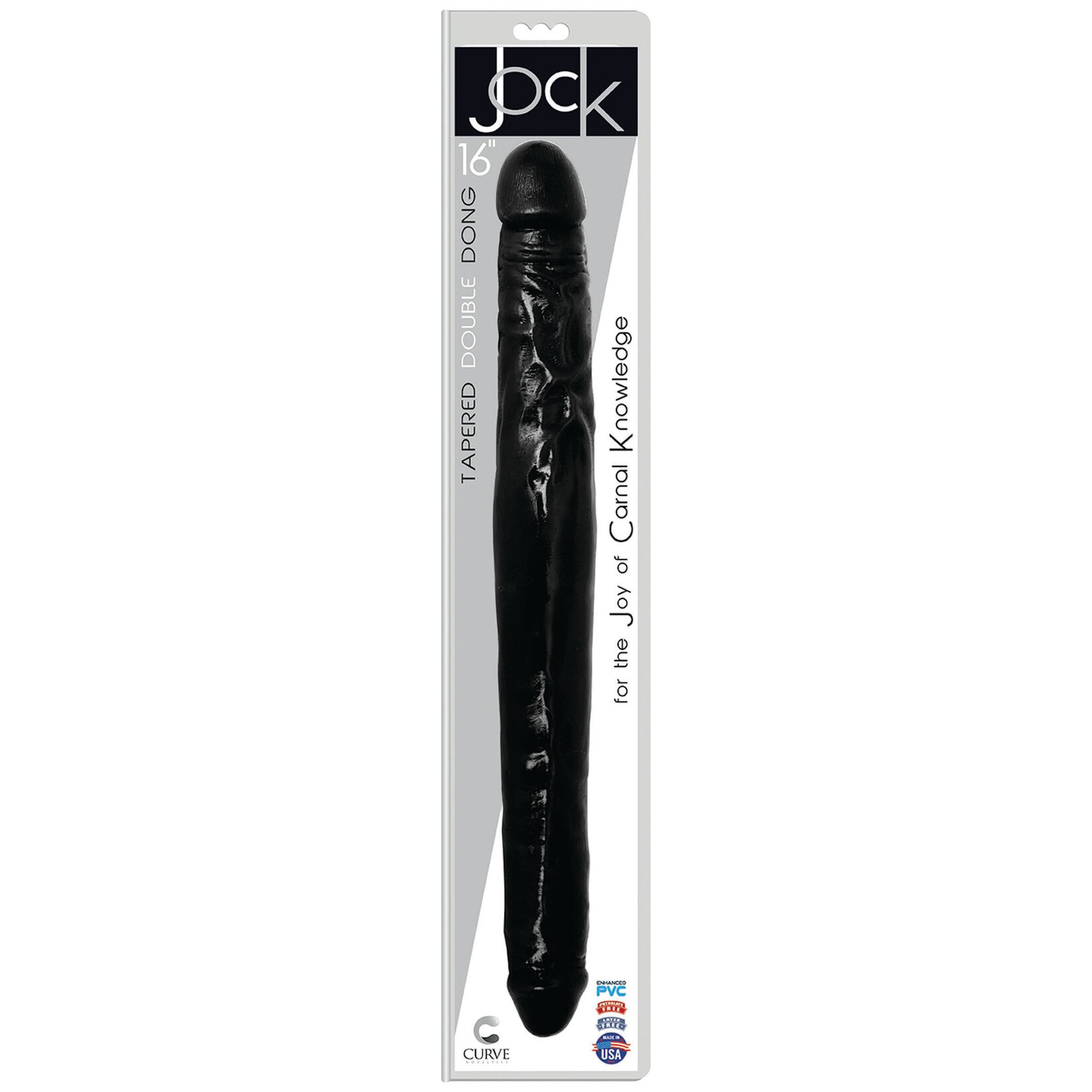 Jock Jock - 16” Tapered Double Dong- Midnight