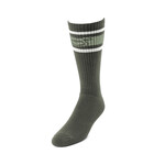 Nasty Pig Nasty Pig - Hook’d Up Sport Sock - Army Green/Hedge Green/White