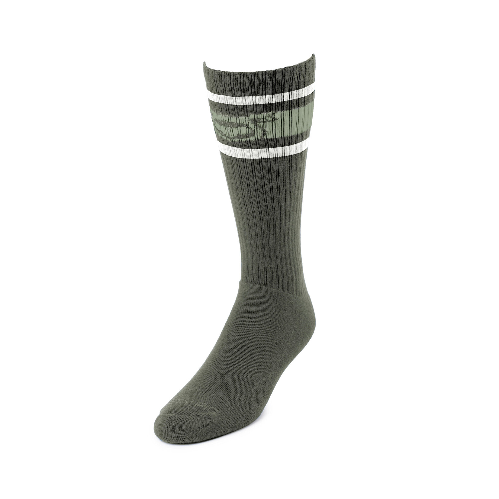 Nasty Pig Nasty Pig - Hook’d Up Sport Sock - Army Green/Hedge Green/White