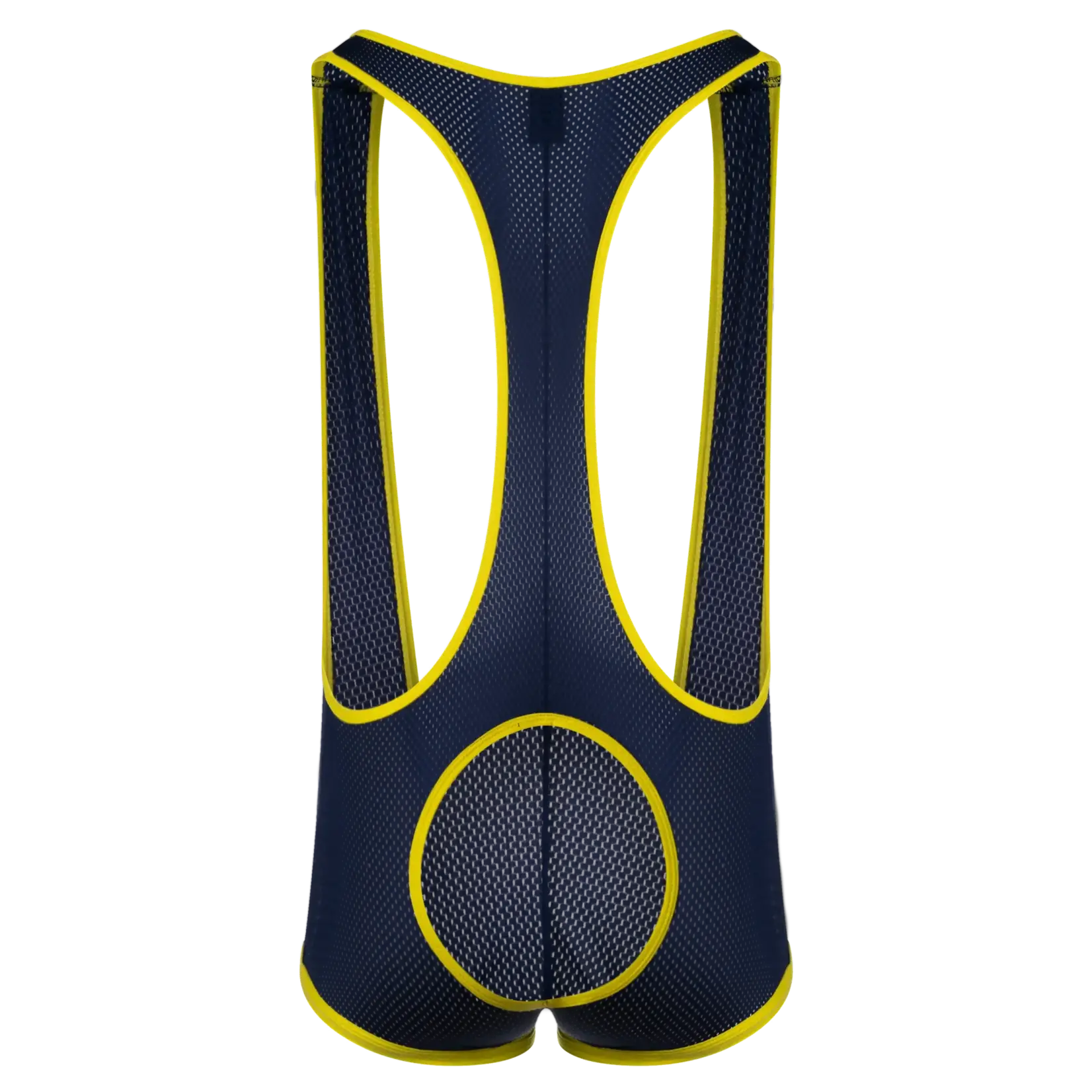 Gruff Pup Gruff Pup Mesh Pro Assless Singlet-Navy/Yellow