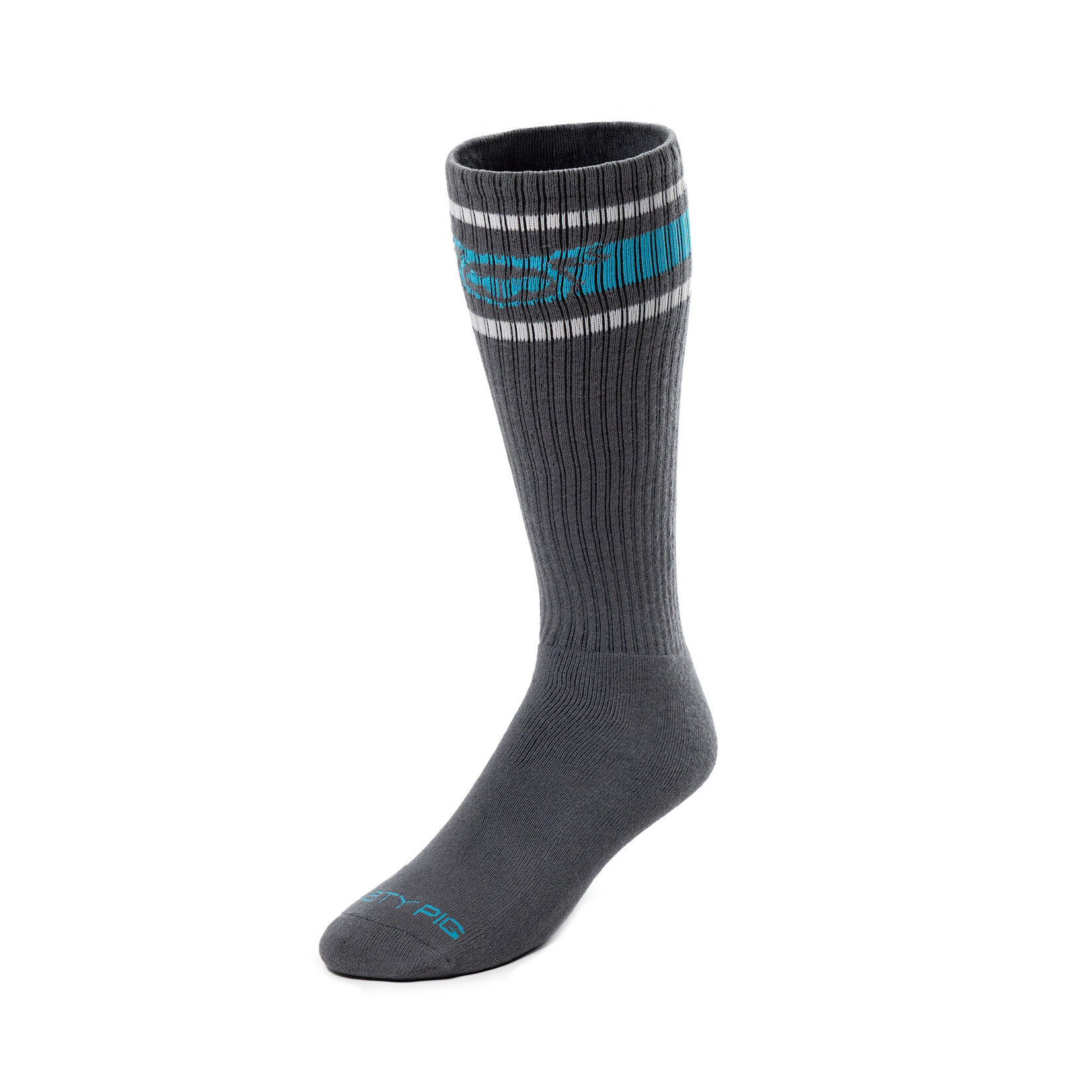 Nasty Pig Nasty Pig - Hook’d Up Sport Sock 3.0 - Lt. Grey/Teal/White