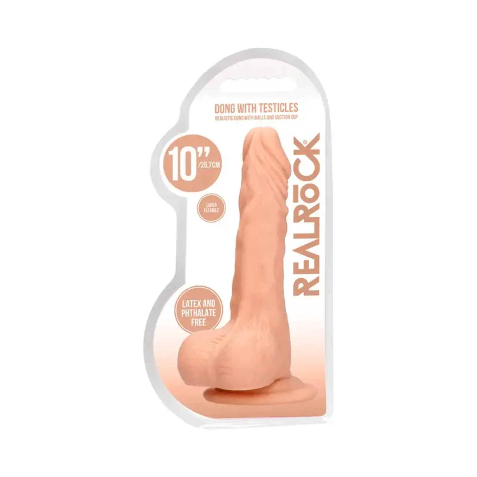 RealRock RealRock 10" Dong w/ Testicles and Suction Cup