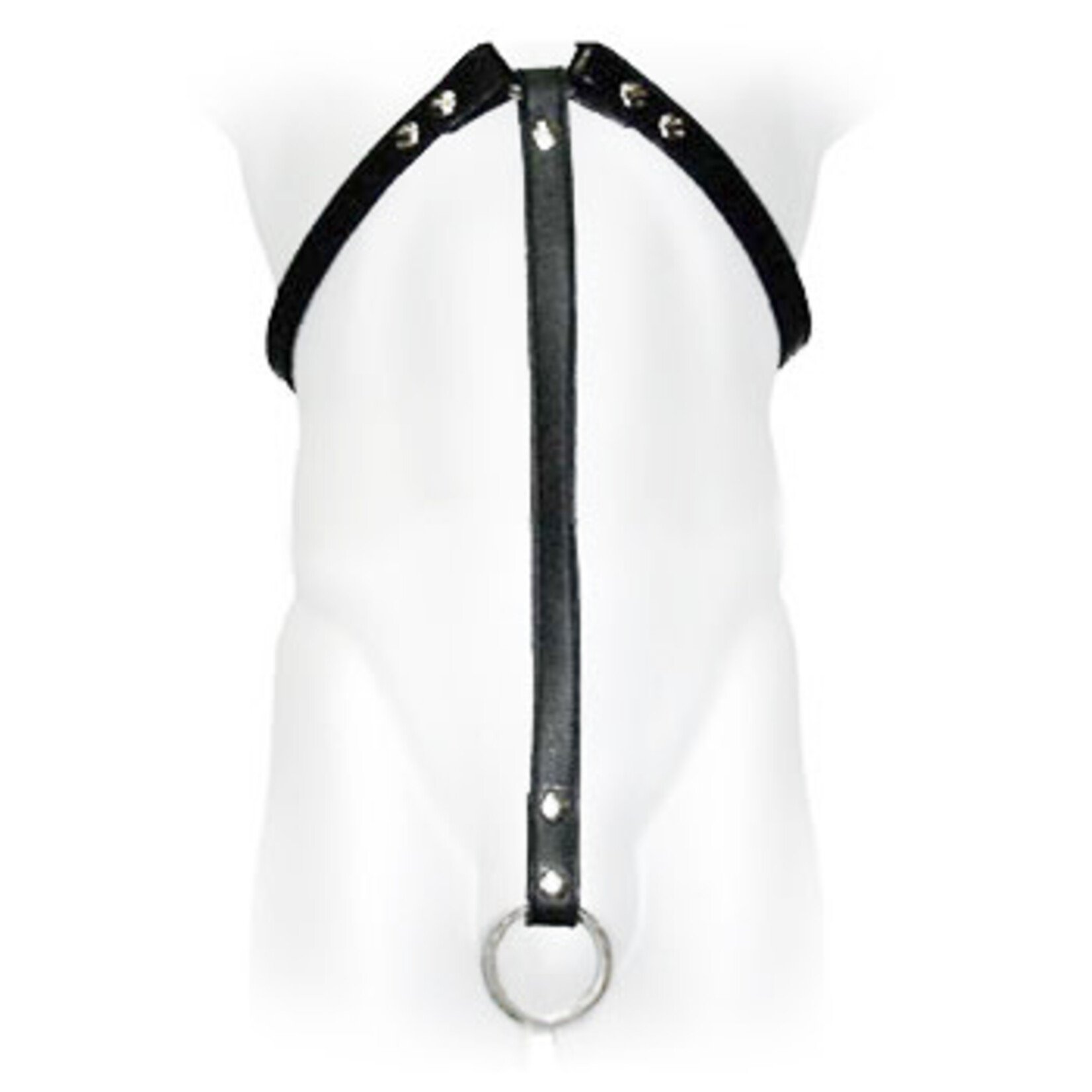 Kookie Kookie- Black Garment Leather Cock Strap w/O-Ring