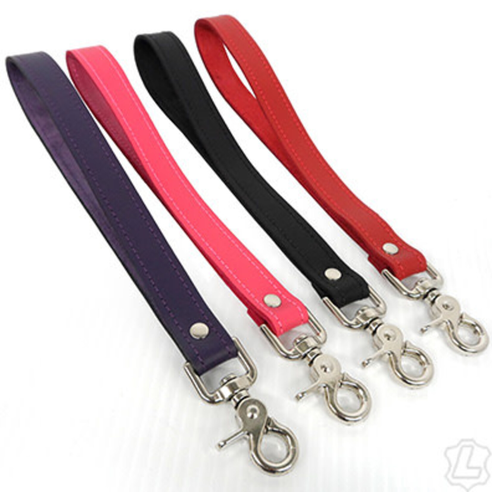 Kookie Kookie Latigo Leather Training Leash- Black/Chrome
