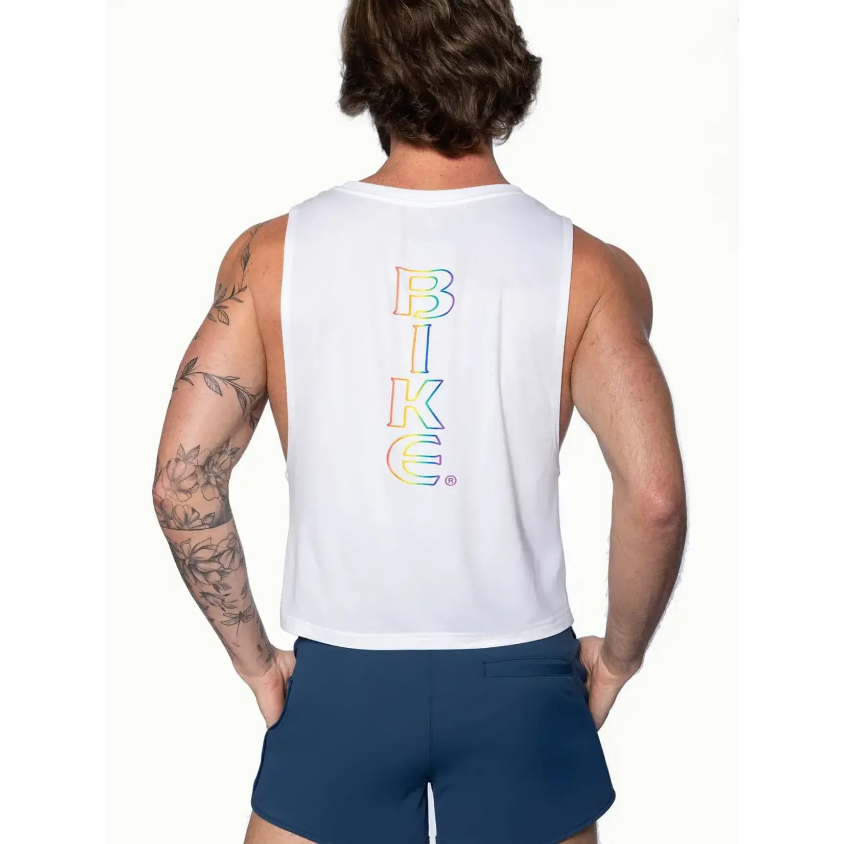 Bike Athletic Bike Crop Pride Tank White