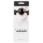 nsnovelties Sinful Black Vinyl Ball Gag