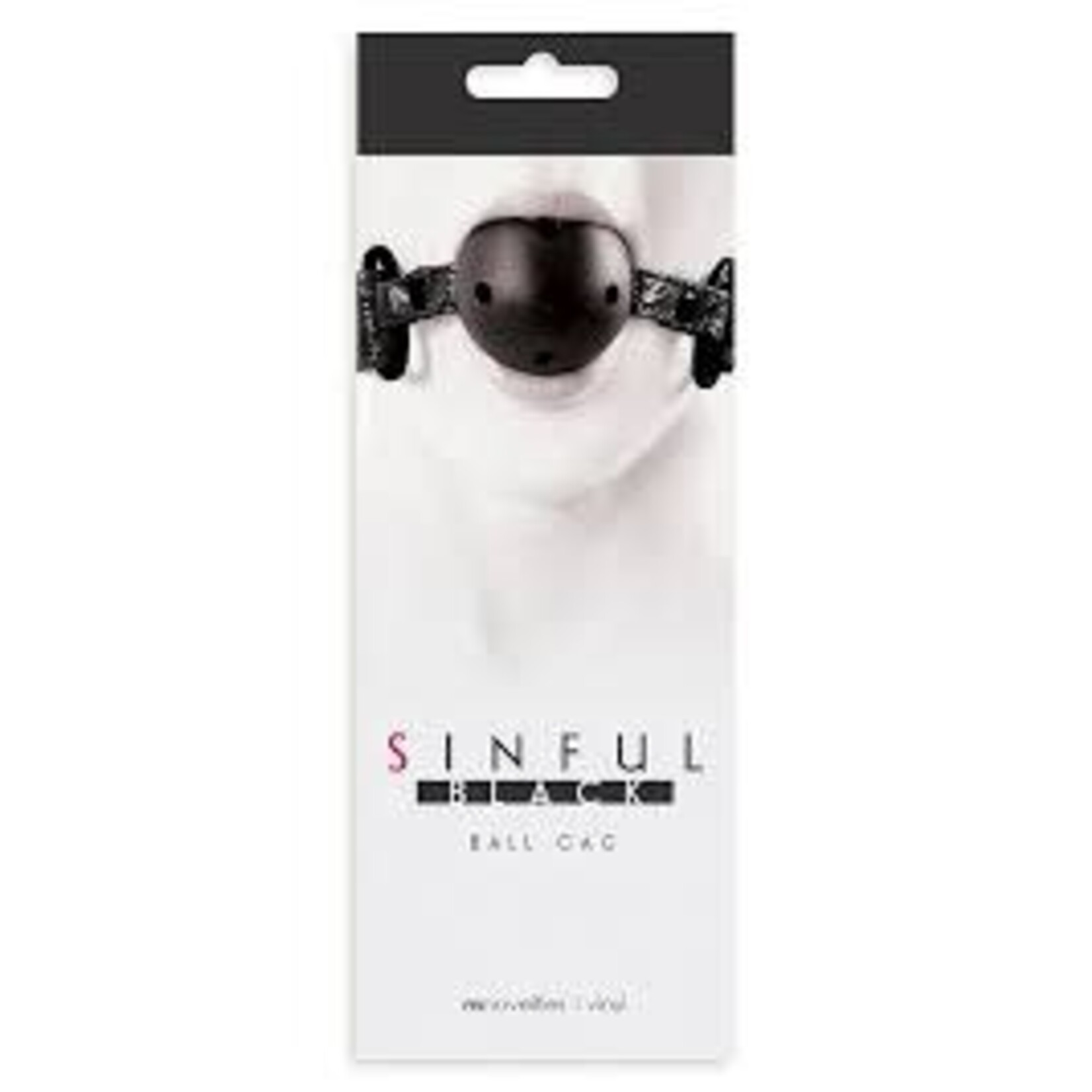 nsnovelties Sinful Black Vinyl Ball Gag