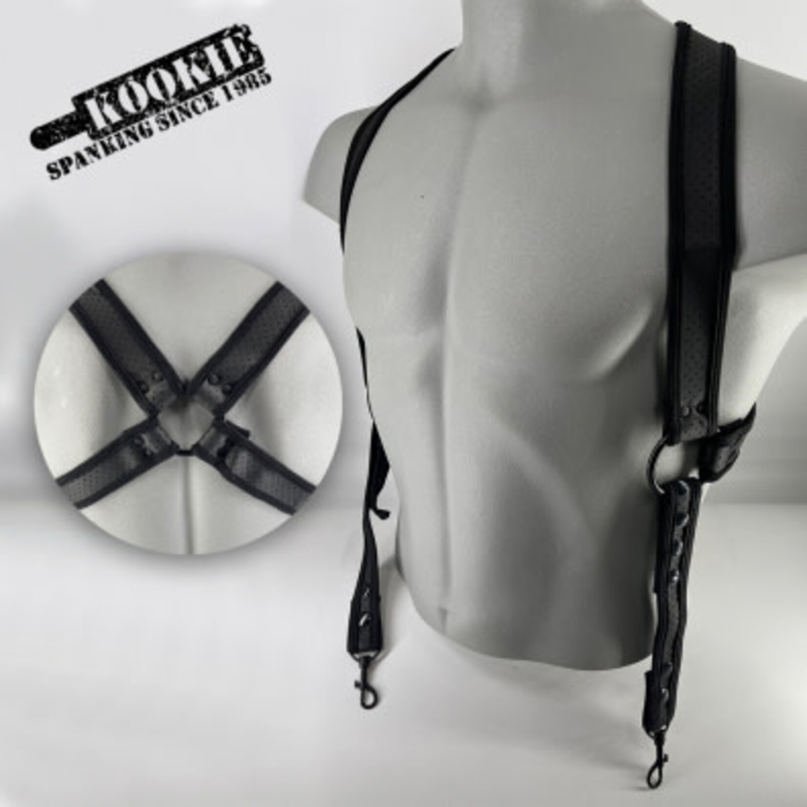 Kookie Kookie - Black Neoprene Suspender Harness - OSFA
